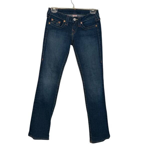 True Religion Jeans Sz. 26 Blue World Tour Johnny Jeans Straight Leg - Picture 2 of 9